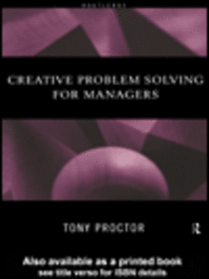 cover image of Creative Problem Solving for Managers
